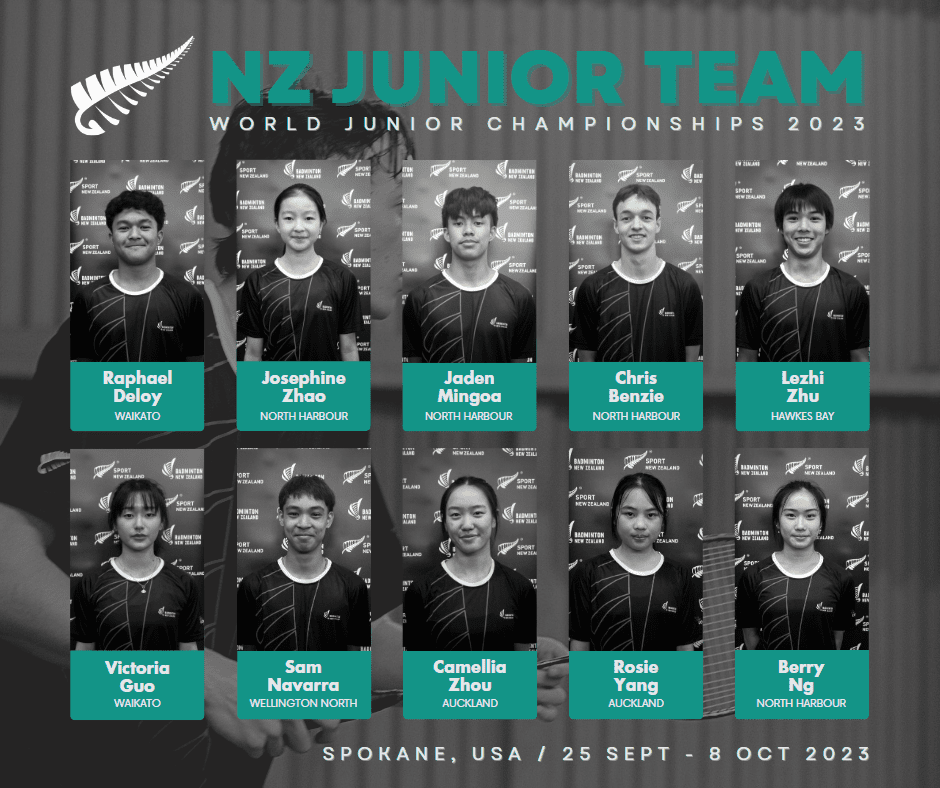 NZ Team selected for World Junior Champs Badminton New Zealand